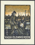 Soerensen, Poul (1896-1969) (?):  Ex Libris Vagn Glemmensen, Linó, Papír, Jelzett A Dúcon,... - Andere & Zonder Classificatie