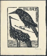 Perei Zoltán (1913-1992): Ex Libris Perei György. Linómetszet, Papír, Jelzett, 12×9... - Andere & Zonder Classificatie