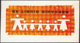 Helmerita Honkanen: Ex Libris Sihvonen. Klisé, Papír, Jelzés Nélkül, 5x9 Cm - Autres & Non Classés