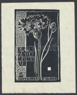 Csiby Mihály (1922-): Virág, Linó, Papír, Jelzett A Dúcon, 11x7 Cm. - Autres & Non Classés