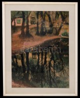 W. Wieger Mariann (1954-): Vízpart. Akvarell, Papír, Jelzett, üvegezett Keretben, 47×36 Cm - Altri & Non Classificati