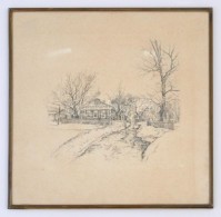 S. L. Arzsilova: Orosz Táj. Rézkarc-papír. Jelzett, / Russian Landscape. Etching.  22x26 Cm - Andere & Zonder Classificatie