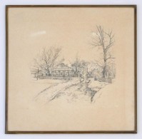 S. L. Arzsilova: Orosz Táj. Rézkarc-papír. Jelzett, / Russian Landscape. Etching.  22x26 Cm - Altri & Non Classificati