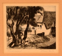 KÅ‘hegyi Gyula (1933-): PilisborosjenÅ‘. Rézkarc, Papír, Jelzett, Paszpartuban, 13×15 Cm - Andere & Zonder Classificatie