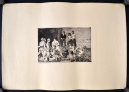 Görög RezsÅ‘ (1930- ): Ellenforradalom. Rézkarc, Papír, Jelzett, Felcsavarva, 17×25... - Other & Unclassified
