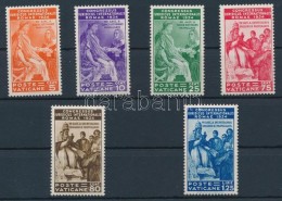 ** 1935 Jogászkongresszus Sor Mi 45-50 (Mi EUR 800.-) (betapadásnyomok / Gum Disturbances) - Sonstige & Ohne Zuordnung