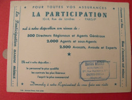 Buvard Assurances La Participation. Vers 1950 - Bank & Insurance