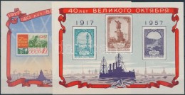 ** 1957 Októberi Forradalom Blokksor Mi 22-23 - Other & Unclassified