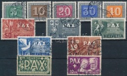 O 1945 PAX Sor Mi 447-459 5FR Nélkül (Mi EUR 640.-) - Sonstige & Ohne Zuordnung