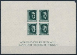 ** 1937 Bélyegkiállítás; Hitler Blokk Mi 8 (egyik Sarka Hiányzik,... - Other & Unclassified