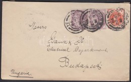 1899 1/2p + 2 X 1p Levélen Magyarországra / On Cover To Hungary - Other & Unclassified