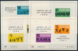 * 1967 Nyári Olimpia Sor Mi 1236-1244 + Blokksor Mi 7-10 - Autres & Non Classés