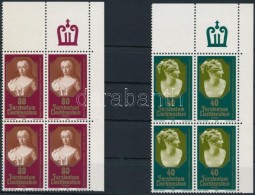 ** 1980 Europa CEPT: Hírességek Sor ívsarki 4-es Tömbökben Mi 741-742 - Otros & Sin Clasificación