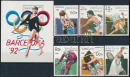 ** 1990 Nyári Olimpia, Barcelona Sor Mi 1193-1198 + Blokk Mi 131 - Other & Unclassified