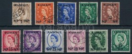 O 1957 II. Erzsébet KirálynÅ‘ Sor Felülnyomással Mi 119-129 - Autres & Non Classés