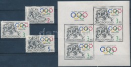 ** 1984 Téli Olimpia Sor Mi 2751-2753 + Blokk 57 - Andere & Zonder Classificatie