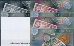 ** 2016 70 éves A Forint 4 Db-os Emlékív Garnitúra Azonos Sorszámmal (002) - Other & Unclassified