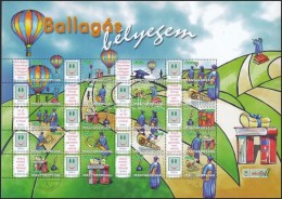 O 2007 Ballagás Bélyegem (IV) - HÅ‘légballon Promóciós Teljes ív (7.000) - Altri & Non Classificati