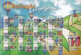 O 2007 Ballagás Bélyegem HÅ‘légballon Teljes ív ElsÅ‘napi Bélyegzéssel... - Andere & Zonder Classificatie