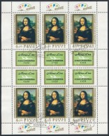 O 1974 Mona Lisa Teljes ív Alkalmi Bélyegzéssel (13.000) - Andere & Zonder Classificatie