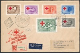 1957 Postáskórház Sor Ajánlott Légi FDC-n - Altri & Non Classificati