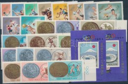 ** 1964-1965 Olimpia összeállítás Közte Vágott Blokk - Altri & Non Classificati