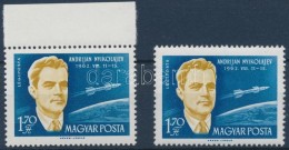 ** 1962 A VilágÅ±r Meghódítói 1,70Ft Jobbra Tolódott Okkersárga... - Other & Unclassified