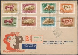 1951 Háziállatok Sor Ajánlott Légi FDC-n - Andere & Zonder Classificatie