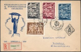 1950 Felszabadulás (II.) Sor Ajánlott FDC-n - Andere & Zonder Classificatie