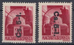 ** * 1946 BetÅ±s Cs.5-I./30f Fordított Felülnyomással Falcos + Postatiszta... - Altri & Non Classificati