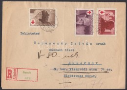 1944 Ajánlott Levél Pacsérról Budapestre Vöröskereszt Bélyegekkel... - Andere & Zonder Classificatie