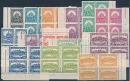 ** 1928 PengÅ‘-fillér (II) A Sor Négyestömbökben / Mi 441-454 Block Of 4... - Otros & Sin Clasificación