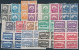 ** 1926 PengÅ‘-fillér (I) A Sor Négyestömbökben / Mi 411-426 Block Of 4 (100.000)... - Altri & Non Classificati