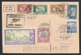 1925 Szeged - Budapest Alkalmi Légi LevelezÅ‘lap - Otros & Sin Clasificación