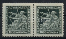 ** 1924 Jótékonyság 1000K Pár Zöldes Papíron / Mi 381 Pair On Greenish... - Other & Unclassified