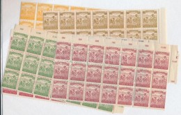 ** 1924 Arató-Parlament 100k-800K 21-es ívsarki ívdarabokban (29.400) Mi 389-395 In Sheet... - Otros & Sin Clasificación