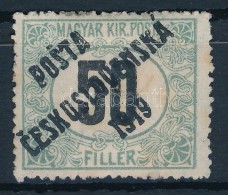 (*) Posta Ceskoslovenska 1919 Feketeszámú Portó 50f Garancia Nélkül (**105.000) - Other & Unclassified