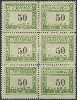 ** Nyugat-Magyarország VII. 1921 Lajtabánság Portó 50f Hatostömb, Bodor... - Altri & Non Classificati