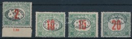 ** * Debrecen I. 1919 Pirosszámú Portó 2f, 10f, 15f, 20f (10.100) / Postage Due Mi 3, 6, 8-9... - Andere & Zonder Classificatie