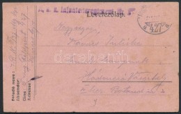 1917 Tábori Posta LevelezÅ‘lap / Field Postcard 'K.u.k. Infanterieregiment Nr.68' + 'TP 427 A' - Andere & Zonder Classificatie