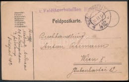 1917 Tábori Posta LevelezÅ‘lap 'K.u.k. Feldjägerbataillon' + 'FP 412 B' - Andere & Zonder Classificatie