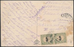 1915 Tábori Posta Képeslap Budapestre, Portózva - Andere & Zonder Classificatie