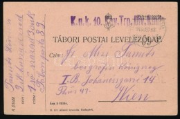 1915 Tábori Posta LevelezÅ‘lap 'K.u.k. 10. Kav.Trp.Div.Kmdo.' + 'TP 89' - Other & Unclassified