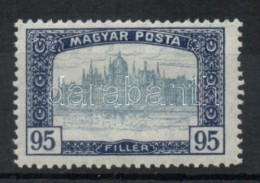 ** 1919 Magyar Posta 95f ErÅ‘sen Felfelé Tolódott Középrésszel - Other & Unclassified