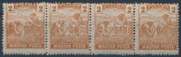 ** * 1919 Magyar Posta 2f Elfogazott Négyescsík - Sonstige & Ohne Zuordnung