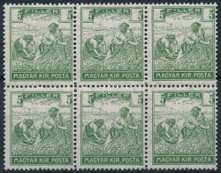 ** 1916 Arató 5f Hatostömb Elcsúszott értékszámokkal - Andere & Zonder Classificatie