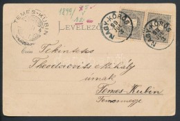 1899 LevelezÅ‘lap Feketeszámú 2 X 1kr Bélyeggel Bérmentesítve 'NAGY-KÅRÖS'... - Altri & Non Classificati