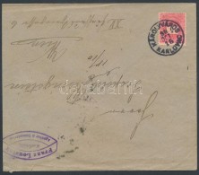 1898 5kr Levélen 'KÁROLYVÁROS / KARLOVAC' - Wien - Andere & Zonder Classificatie