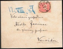 1887 5kr Levélen 'FIUME' - Varazdin - Sonstige & Ohne Zuordnung