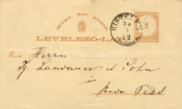 1879 Díjjegyes LevelezÅ‘lap 'KISTELEK CSONGRÁD M.'-Budapest - Autres & Non Classés